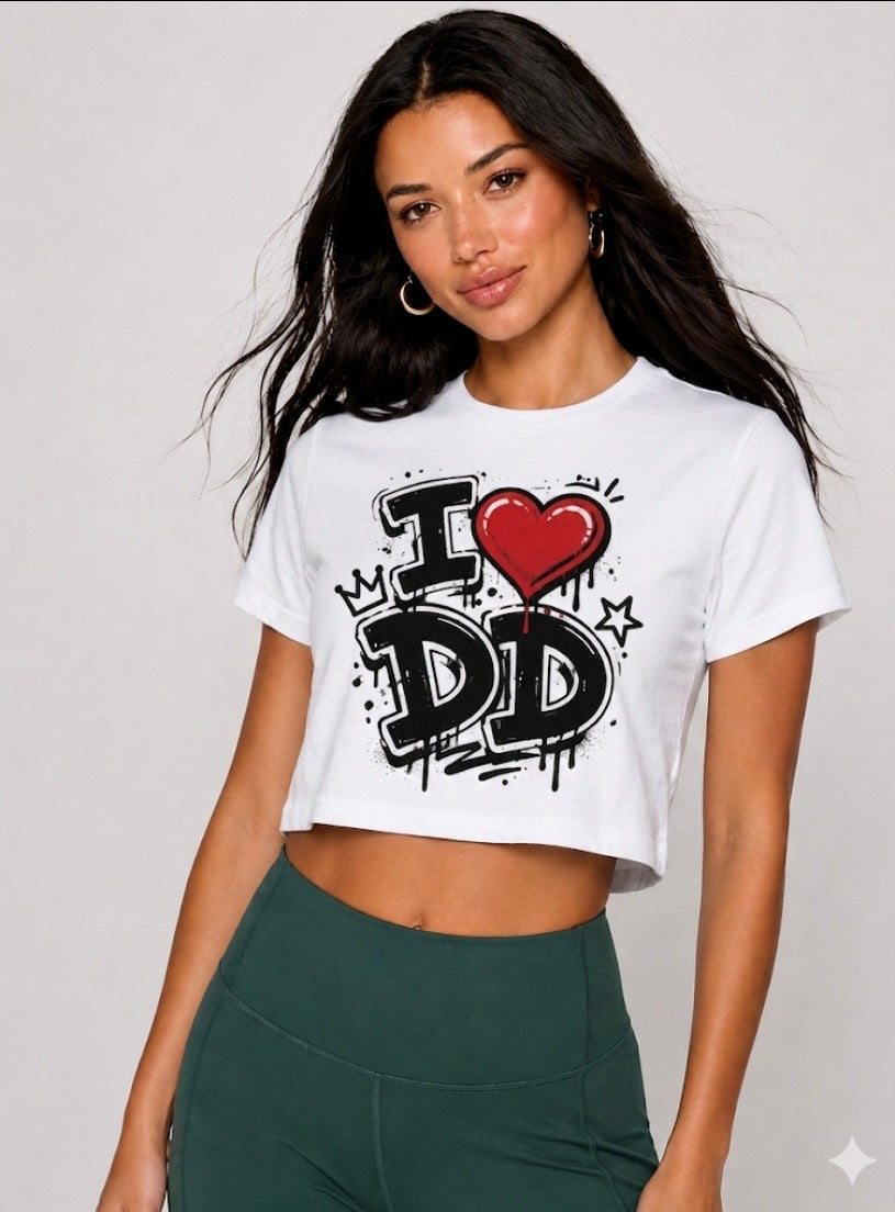 I LOVE DD “Crop top “ T-shirts
