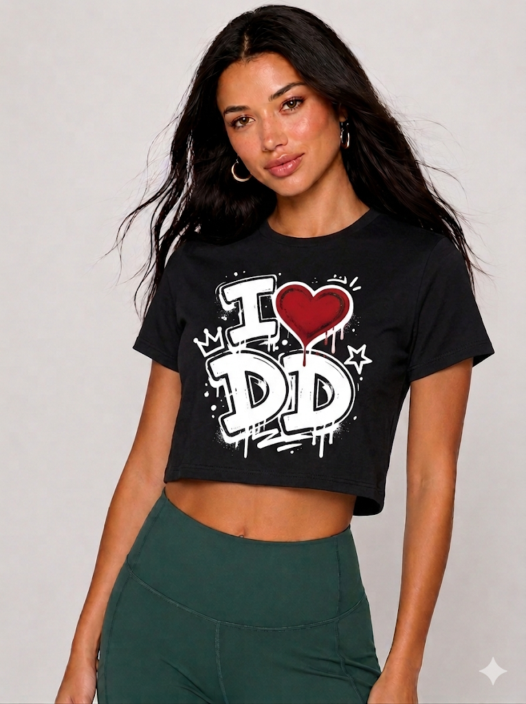 I LOVE DD  “Crop top “ T-shirts